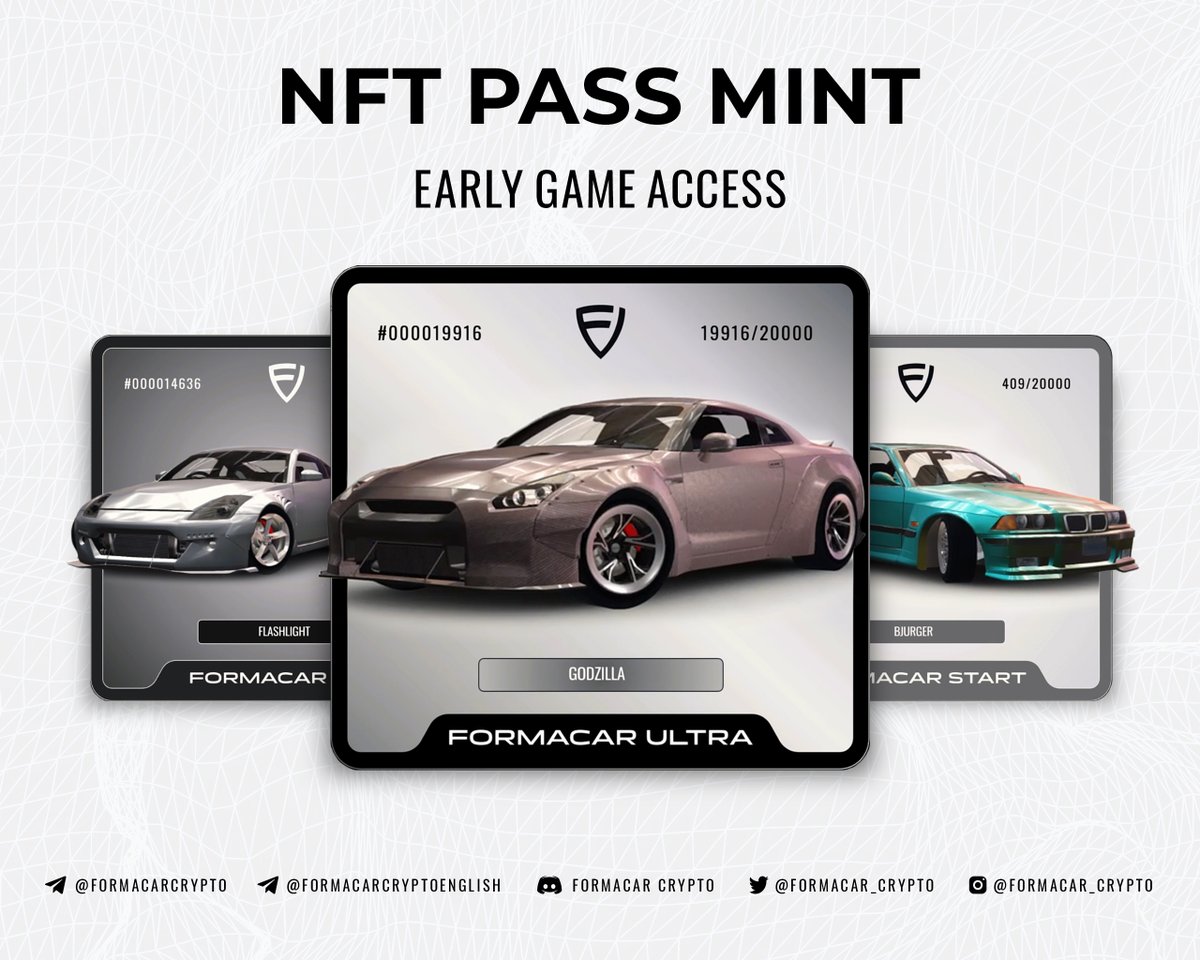 playaction_gg's tweet photo. 🏎 #Formacar Action #NFT Pass: #MINT PHASE

— Go to https://t.co/qjWU805uJo
— Click on MINT &amp; connect your Ethereum wallet
— Make a transaction and start playing!

▫️ Play Formacar Action Alpha: https://t.co/VPfutHK9hF

#NFTFam #P2E #NFTCommunity #D2E https://t.co/ijwCqPnkH9