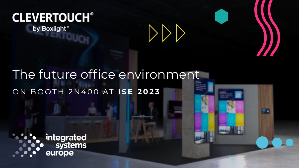 myClevertouch's tweet photo. We are at @ise_show this week and looking forward to welcoming you to our booth (2N400) 

#digitalsignage #roombooking #hybridlearning #teachingspaces #clevertouch #myclevertouch #avtweeps #ise2023
https://t.co/077ho1jw3b https://t.co/GYDifz9H6f