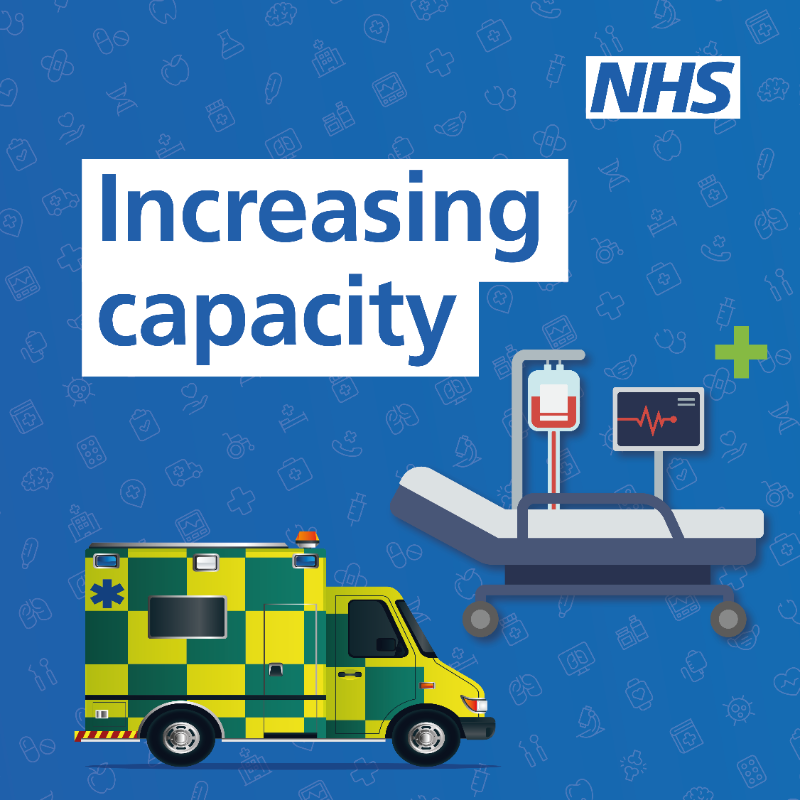NHSEngland's tweet photo. The NHS has been facing more demand than ever before. Today, we’ve launched a plan to help — which includes 5,000 more beds and 800 new ambulances across the country.

Find out more. ⬇️
