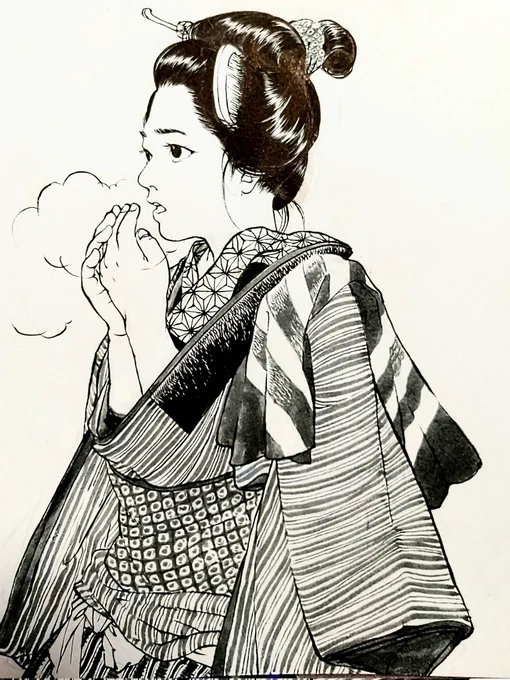 デジタルで描く時とアナログで描く時がありますが、デジタルの場合納得行く線を引けた事が無く…(カスタムしてもイマイチ)
アナログのペンでは、ぺんてる筆中字(筆ペン)↓が大好きなんですがデジタルブラシにそれを求めるのはイカンな…ゴメン
何が言いたいかというと、ぺんてる筆最高って事です。 