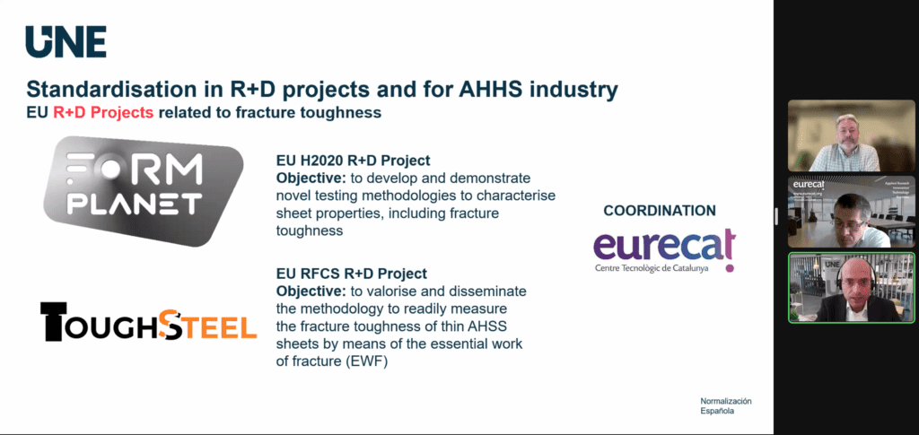Formplanet_EU's tweet image. #FormPlanet standardisation work on the #EWF methodology for a faster and more cost-effective #fracture assessment of thin ductile metallic sheets has been presented as part of a #steeltalk organised by the @steeluniversity @NormasUNE  

▶️lnkd.in/eFgRRf_w