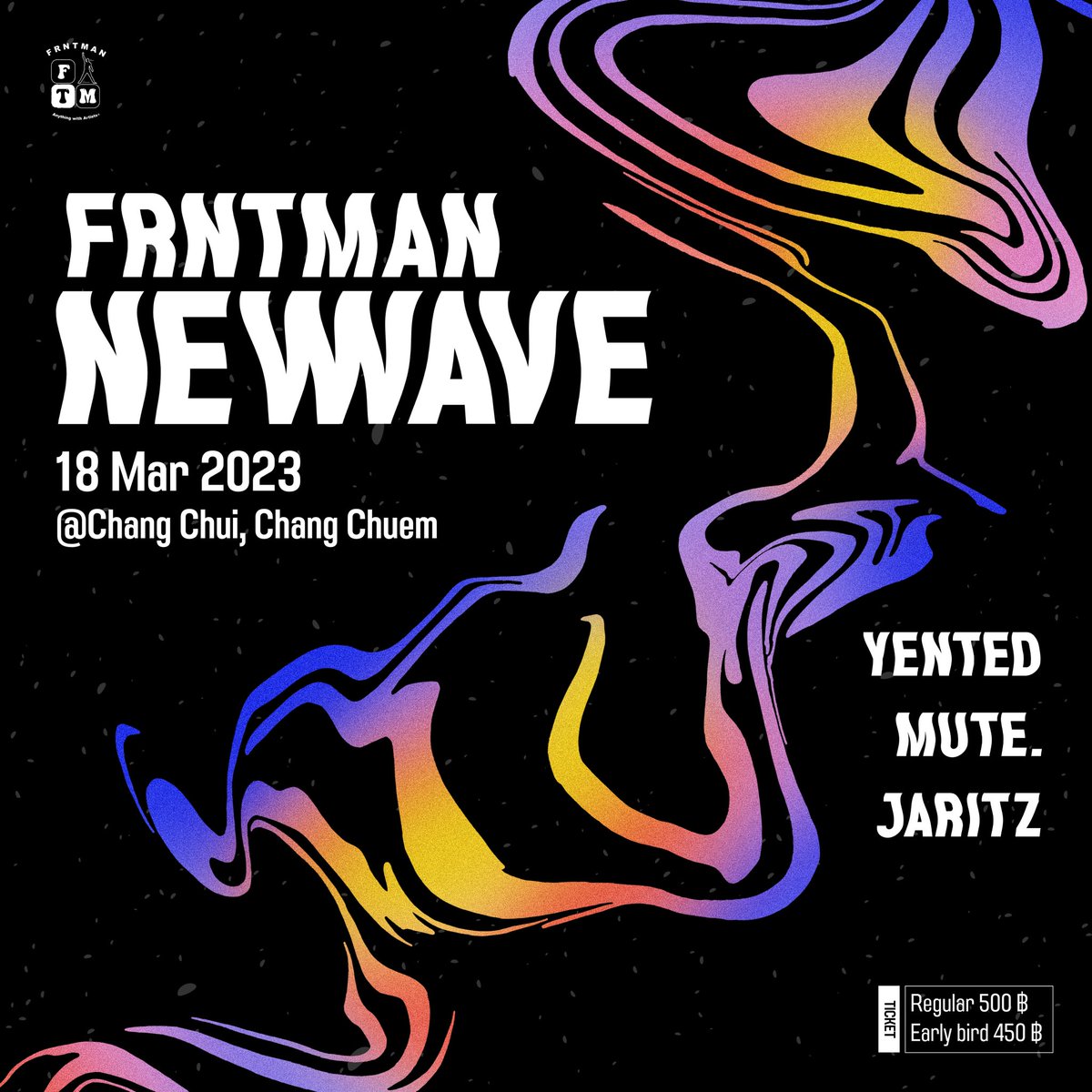 frntman's tweet photo. FRNTMAN PRESENT 🔊
〰️ FRNTMAN NEW WAVE 〰️

คอนเสิร์ตที่จะพาทุกคนไปพบกับศิลปินคลื่นใหม่พร้อมรับชมกันให้หูระเบิดพร้อมเซิร์ฟไปกับเสียงเพลงจากศิลปินคุณภาพที่เราได้คัดสรรกันมาอย่างดี 🔊

#Frntmannewwave #Frntman #Frntmanplay
#yented #mute. #jaritz 
#ช่างชุ่ย #ช่างเชื่อม https://t.co/AiV8EhD0Gp