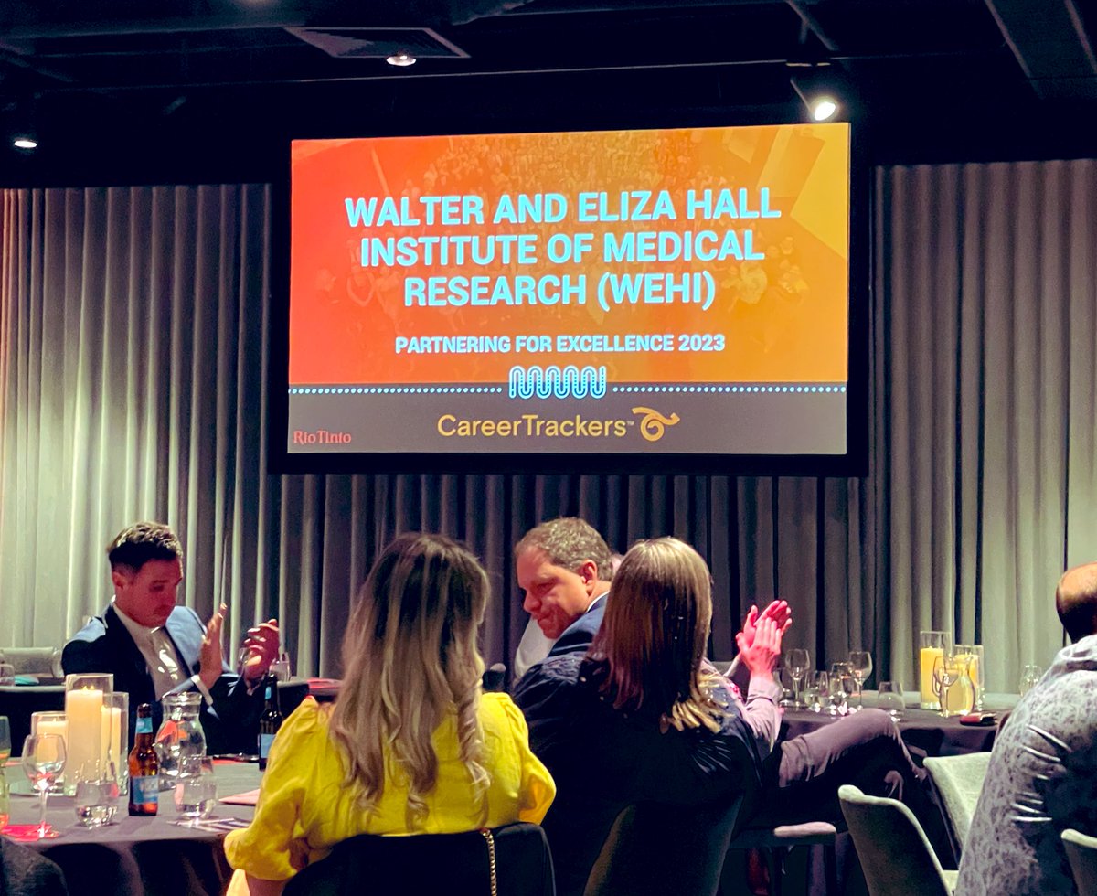 So proud of #careertrackers intern Tahnee and <a href="/WEHI_research/">WEHI (Walter and Eliza Hall Institute)</a> for 🥇2023 Intern of the Year and 🥇Partnering for Excellence Awards tonight at the Career Trackers Annual Dinner in Naarm!
<a href="/braincancerlab/">Brain Cancer Lab</a> <a href="/BrainCancerCtr/">BrainCancerCentre</a>