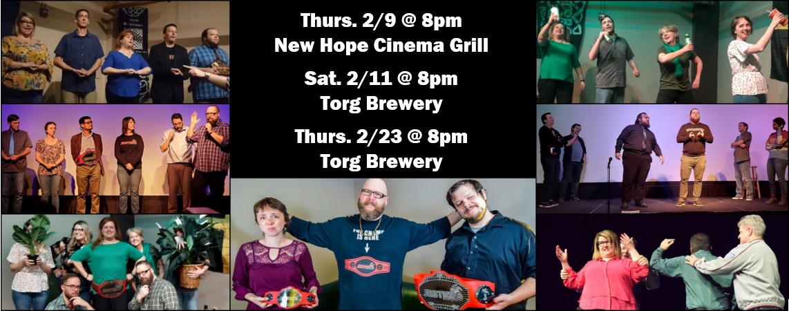Jester Comedy Improv's February show schedule! #Improv #Comedy #LiveShows #LiveComedy #TwinCities #Championship