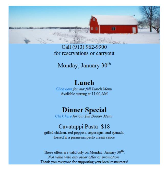 Don't feel like cooking today? Let us cook for you! bit.ly/3jdzlCD