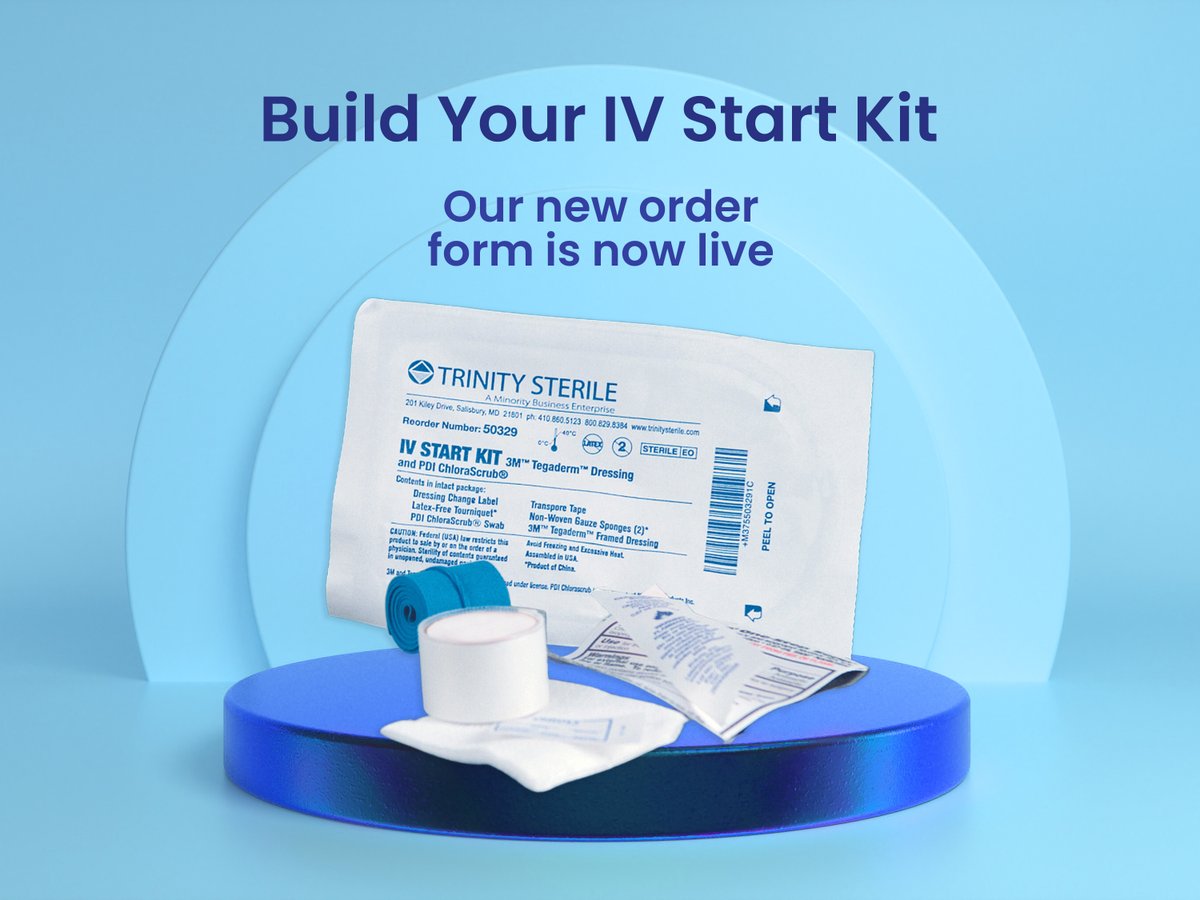 TrinitySterile's tweet photo. We are excited to launch our new Build Your IV Start Kit form. 

Visit our website today to learn more: https://t.co/PT7ziYNvVj

#medicalsupplies #medicalsupplier #ivstart #trinitysterile #minorityownedbusiness https://t.co/OhYznkyGfI