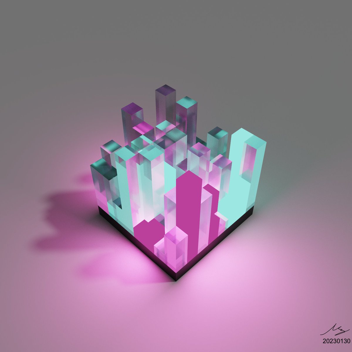0xInnya's tweet photo. Jan 30
[4/9] Night shot of today's random #voxelart made with #Python and #magicavoxel:
"20230130”

 #NFT #NFTartwork #NFTartist #Random #Randomness_saves_the_world #RSTW #FolloMe #FolloForFolloBack #NFTCommunity #NFTs  #NFTartists #NFTCommunitys #voxelart https://t.co/8e51w5F5hq