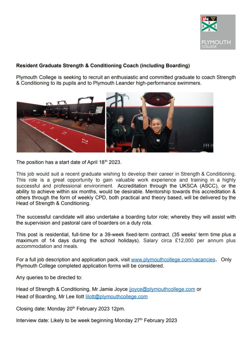 Strength & Conditioning | Plymouth College tweet media