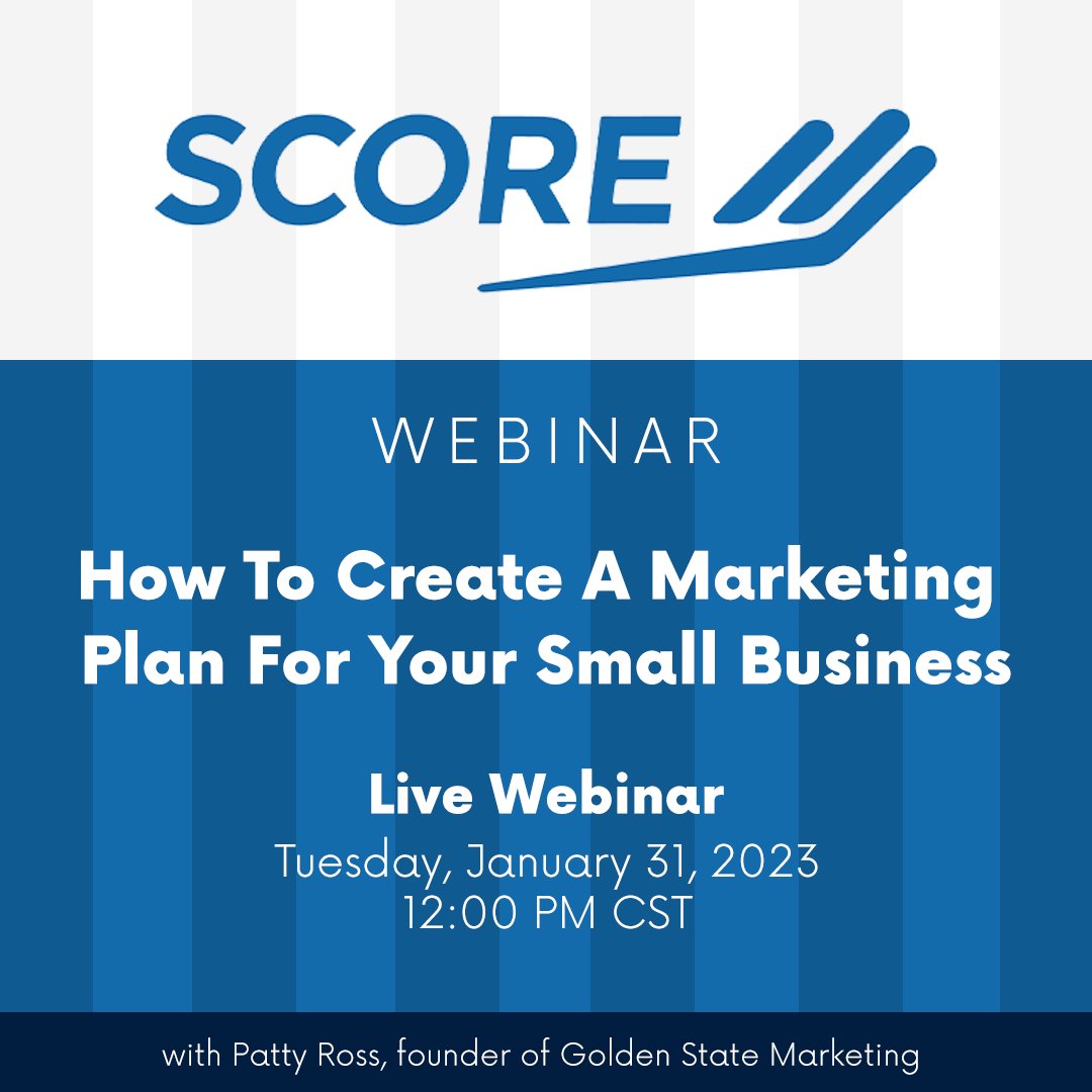 Are you overwhelmed by all the marketing choices for your business? Not sure how or where to spend your time and money? It sounds like you need a marketing plan! 

This webinar will be held Tuesday, January 31 at 12:00 PM. Register for free today! ➡️ bit.ly/3Hl8z3e
