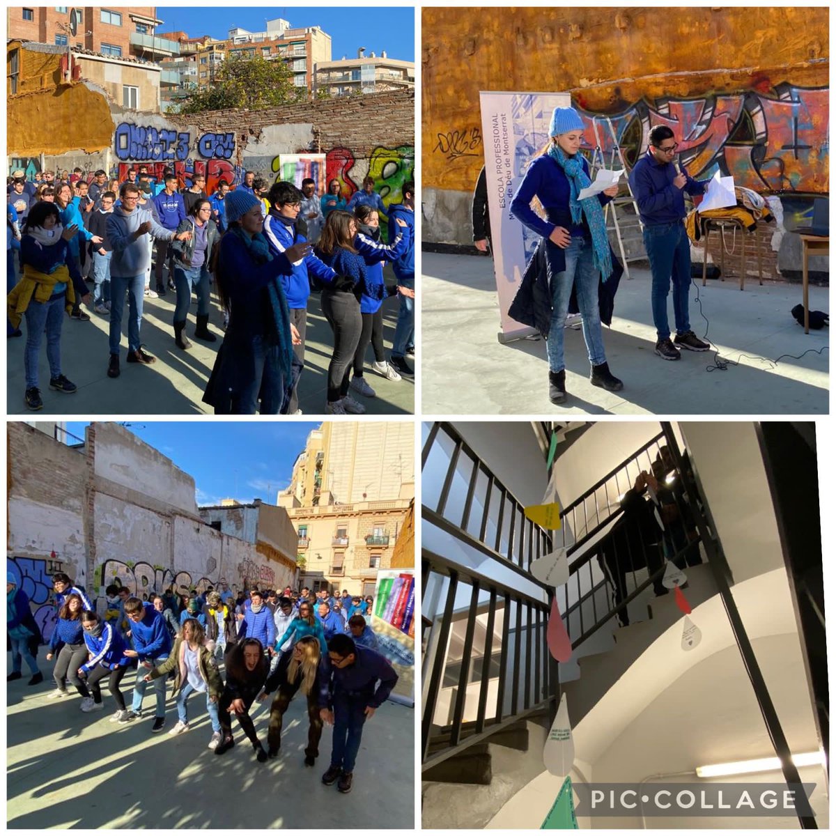 fepmontserratfp's tweet photo. Celebrem i finalitzem el Dia de La Pau amb una gran actuació dels alumnes i mestres de l’escola @fepmontserratfp conscienciada amb el ProjecteBlau 🕊️💙🤩🙌🏼 @escolesFEP @EENSMONTSERRAT #projecteBlau https://t.co/58ERh2hRMS