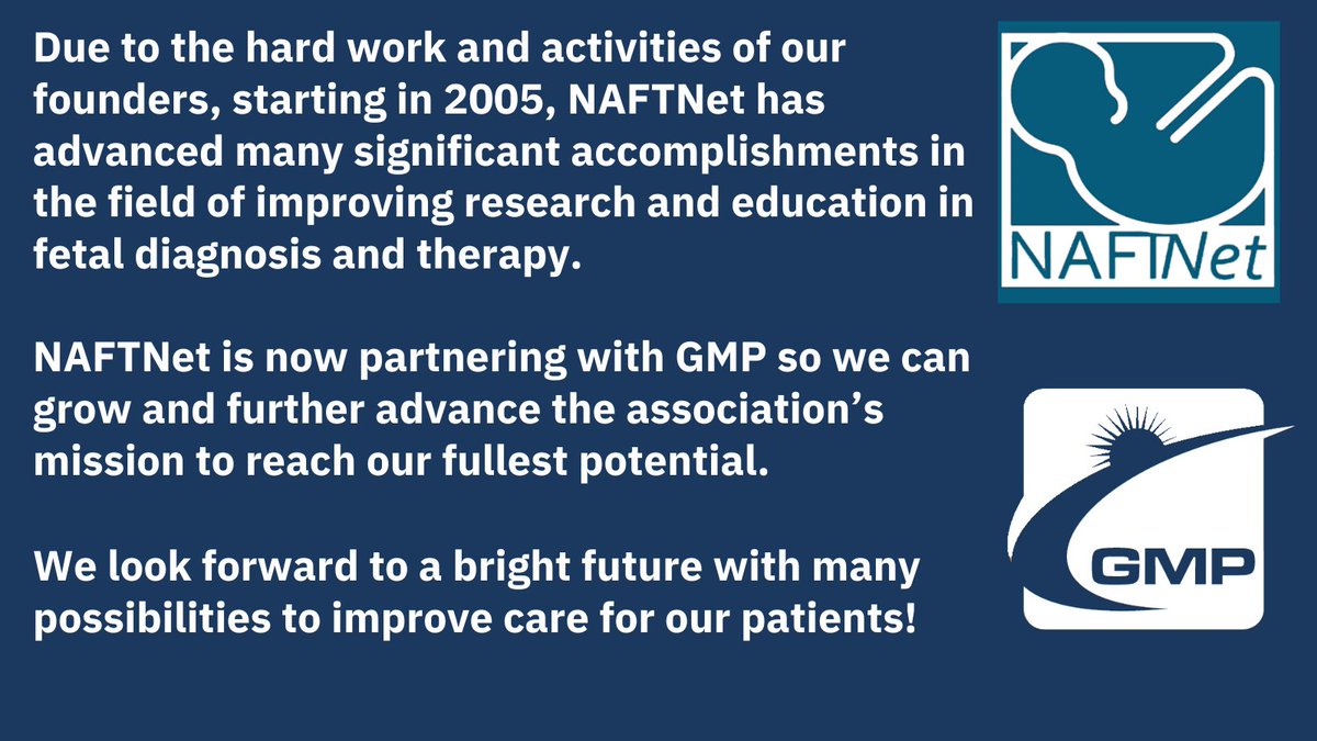 News from Ramesh Papanna MD MPH, NAFTNet President on Behalf of the Board of Directors: Starting February 1st, the North American Fetal Therapy Network, will partner with Global Management Partners (GMP) to provide executive support management.