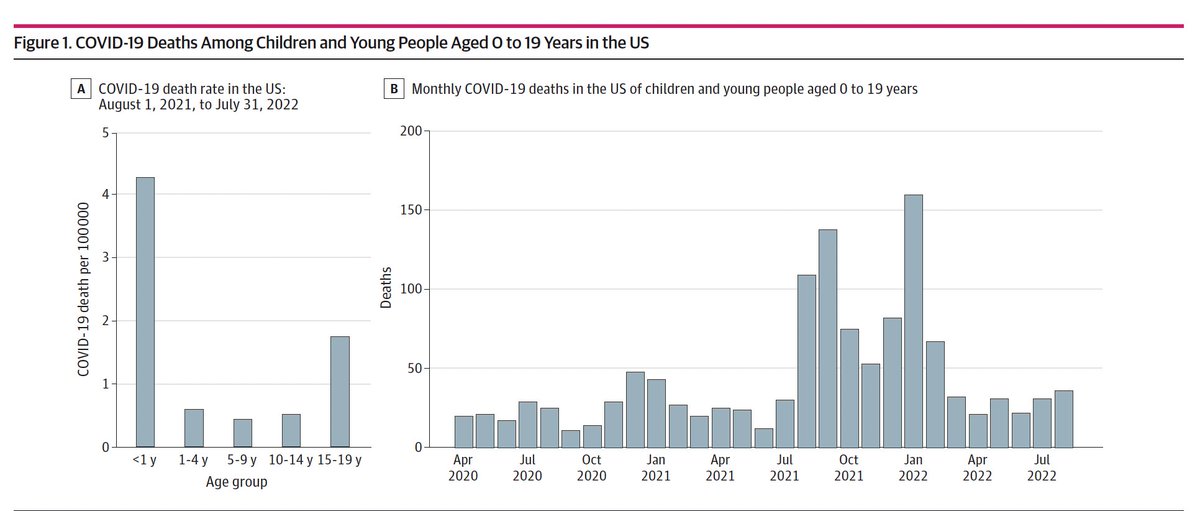 EricTopol's tweet photo. "In this study, COVID-19 was a leading cause of death among individuals aged 0 to 19 years in the US." @JAMANetworkOpen https://t.co/AWawqJ0KLl by @flaxter and colleagues https://t.co/BIokfnMDez