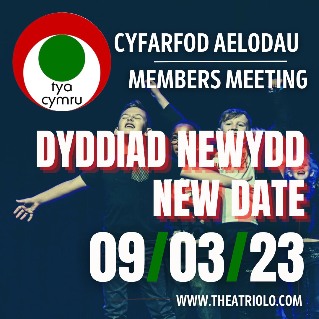 NEW DATE / DYDDIAD NEWYDD. 09/03/23, 10am - 12pm. Guest speakers to be announced soon! Siaradwyr gwadd i'w cyhoeddi'n fuan! #theatre #celfyddau @Arts_Wales_ @AssitejUK @ASSITEJ