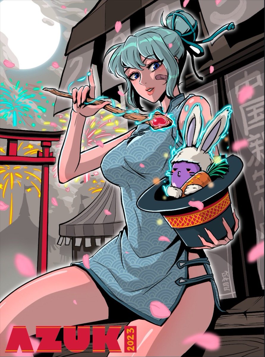 StormRising23's tweet photo. May the Year of the Rabbit bring you amazing and magical surprises! 🐇✨️ 

Artist: the legend @pipusuuu 🔥 TYSM! 😍

@AzukiOfficial https://t.co/WqIPjDJ9ff