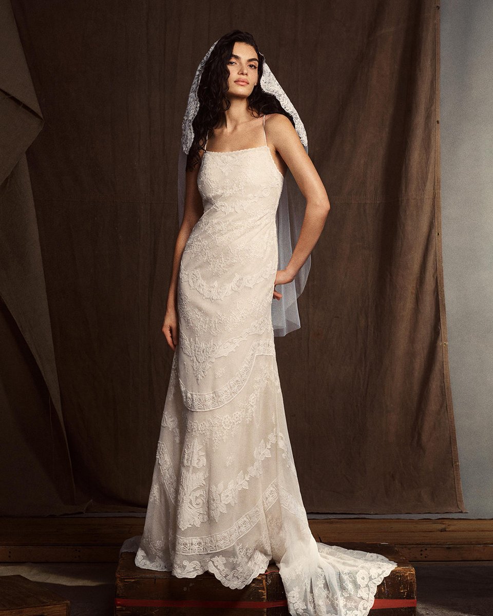 Fit for a fairytale: the Gaspard Gown, featuring intricate appliqué detailing and a romantic lace-up back ✨ Explore the full BHLDN collection here: anthropolog.ie/3DrA9uu