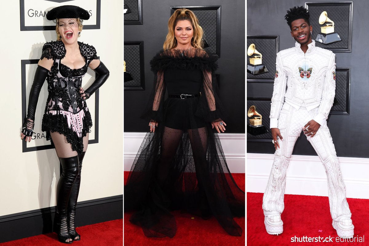 The #Grammys are almost here! We're looking back at some of our favorite fashion moments from the red carpet. @RecordingAcad shutr.bz/3gWwqwr 📸 @Shutterstock - Jim Smeal/BEI - David Fisher - Jordan Strauss/@APnews - Broadimage - Matt Baron