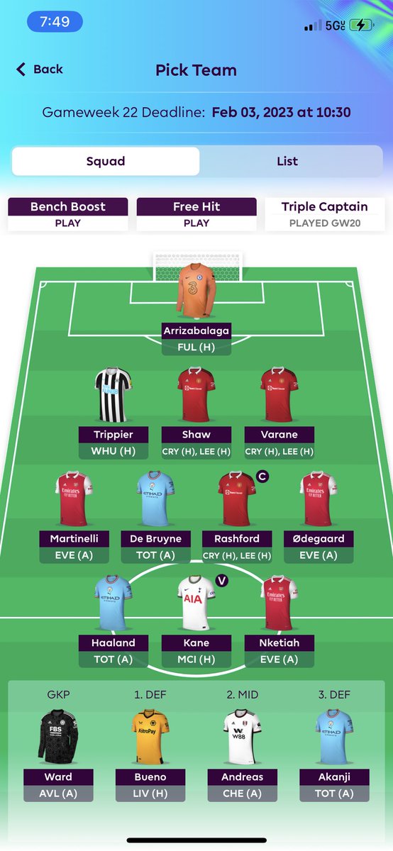 Zidane61102551's tweet photo. #FPL #FPLCommunity #FPLUSA #FPL500 #GW22
➡️Team selection GW22🪄:
➡️3/4/3 with 0.2£ITB and 102.2TV
➡️1FT+(-8) hits like a mini WC😜
➡️White/Almiron/Mitrovic out➡️Varane/Odegard/Nketiah in done 🤙
➡️Captaincy ���‍✈️for Rashford
➡️415K OR now hopefully 🤞 ✅
➡️Goodluck everyone ❤️✌️ https://t.co/9NMqbfKwuF
