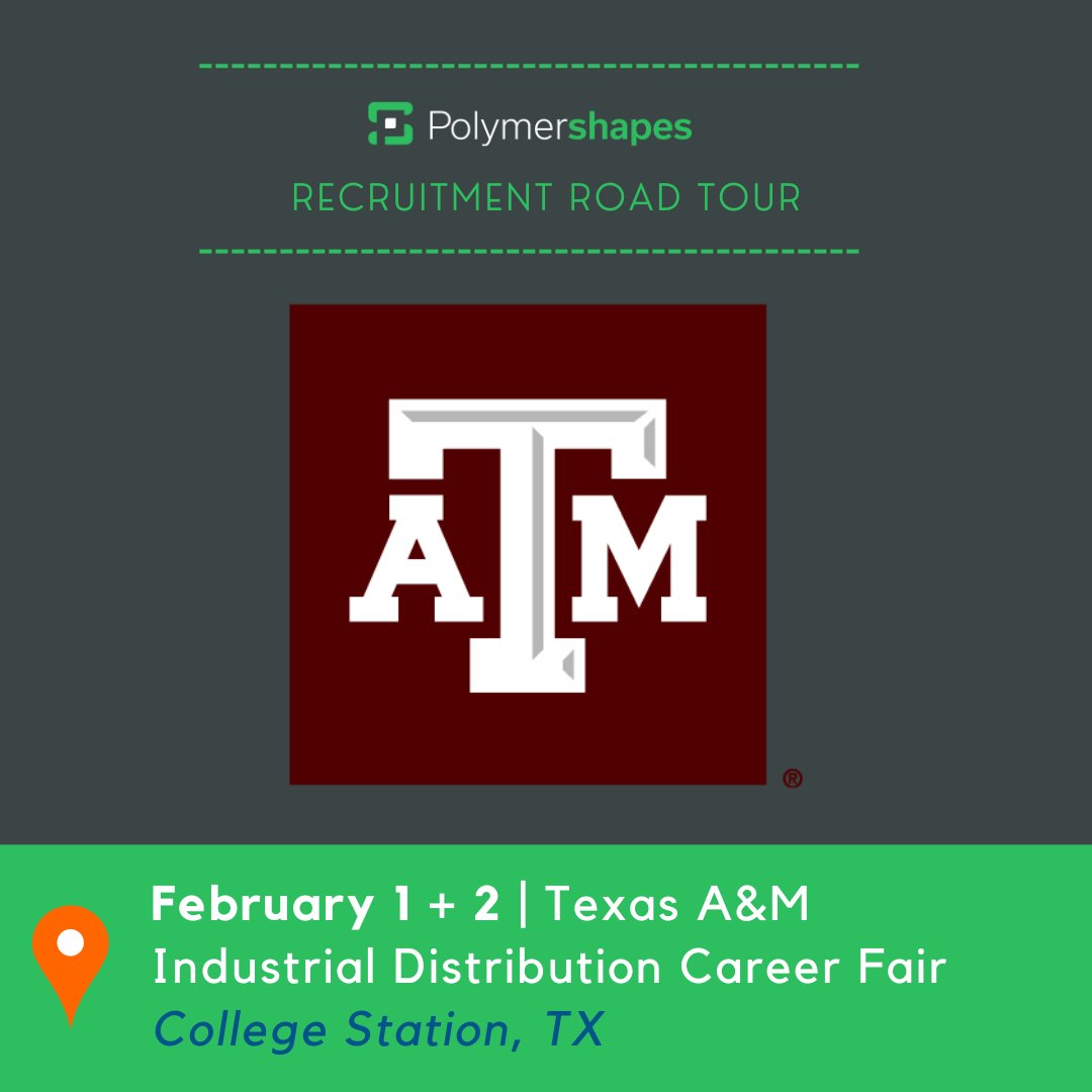 Polymershapes on Twitter "Visit us at TAMU’s Industrial Distribution