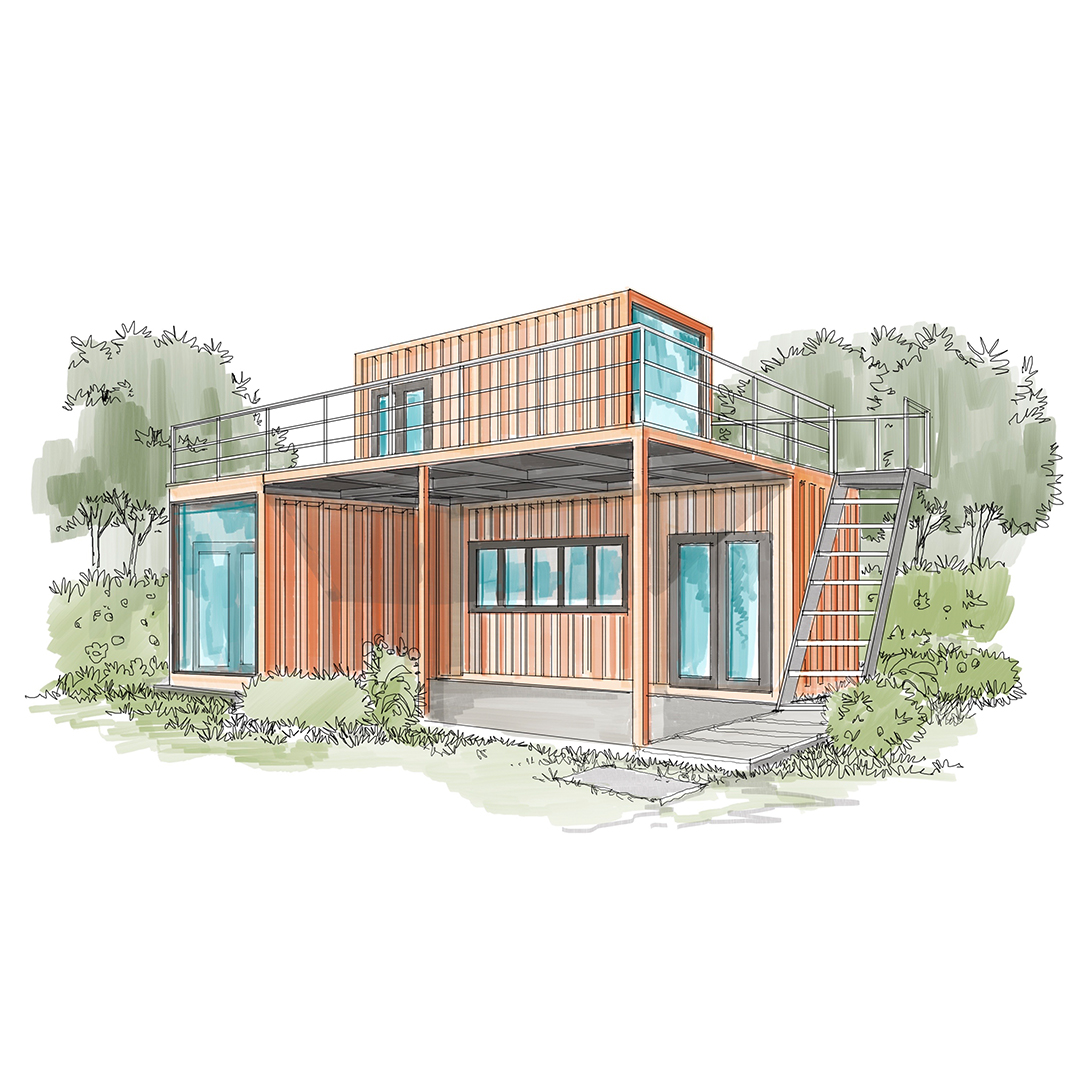 greenboxtainers's tweet photo. For example, if you lay one container on top of another one with some angle, you can use the bottom one’s rooftop as a balcony.
There is no end to what you can create while designing shipping container garden houses.

.
🌐 https://t.co/qhKcHLYYGi
#prefabhouse #logcabins #Dubai https://t.co/rv3kWUG0Y7