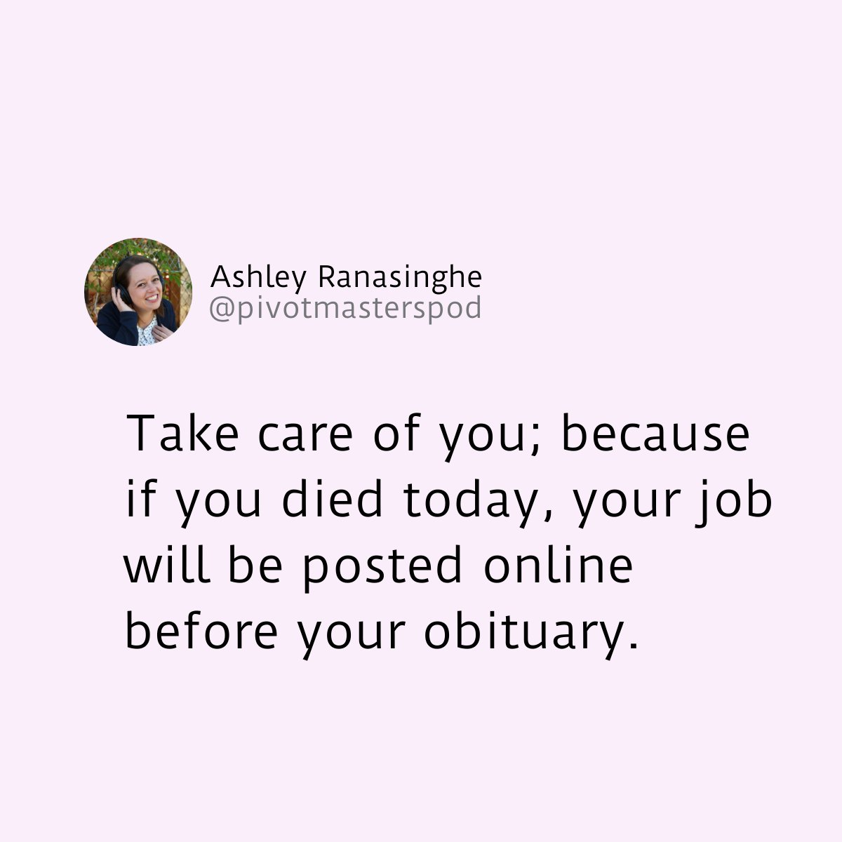PivotMastersPod's tweet photo. Don't forget to prioritize YOUrself! 🙌#MondayMotivation #CareerAdvice https://t.co/3gtpkWGfkV