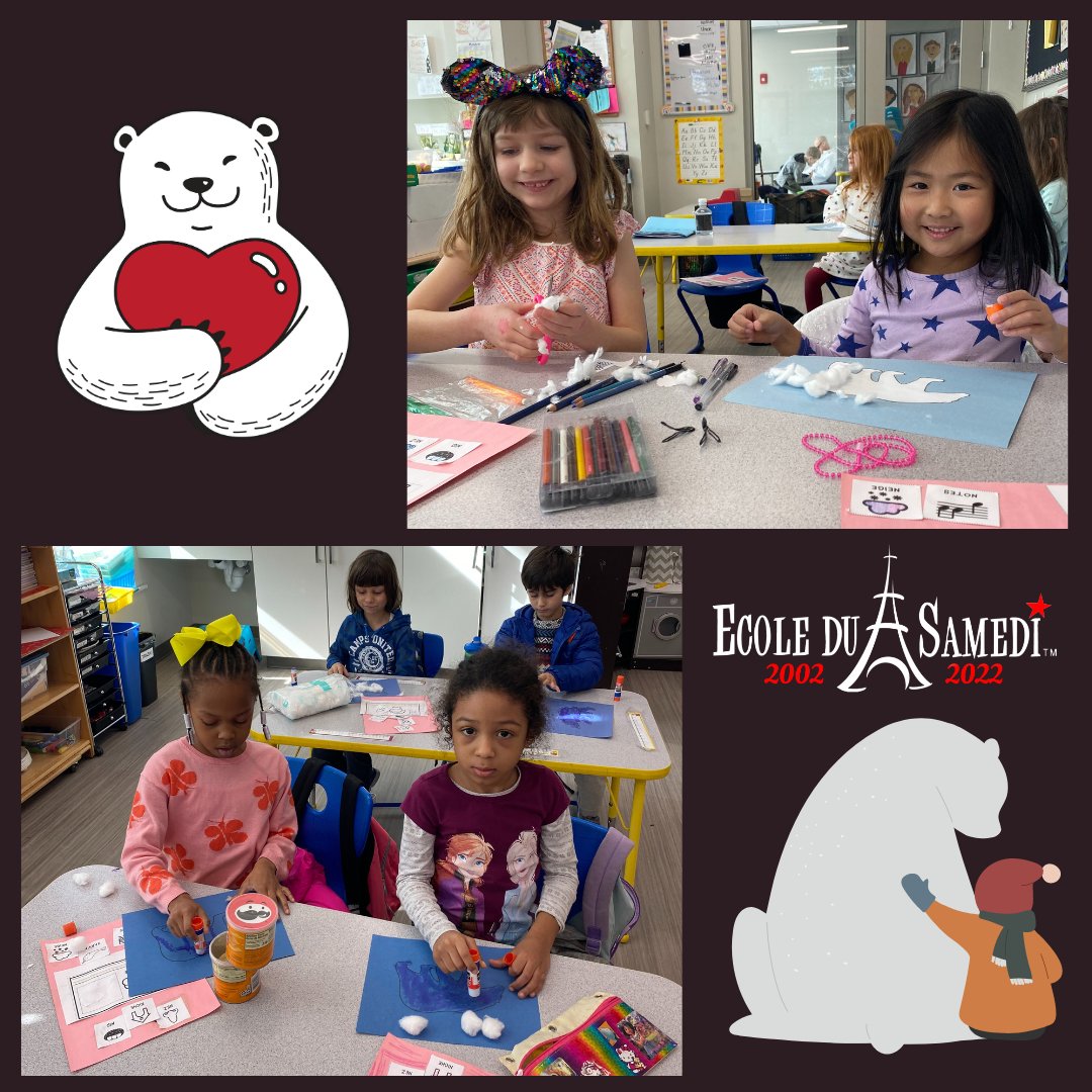 Our Kindergarten 2 class had a blast making an adorable polar bear craft with Mme Gisèle. 🐻‍❄️

Not only was it a fun activity, but it also taught our little ones the importance of preserving wildlife and protecting our planet. 🌍💚

#polarbears #preservation #learningthroughfun