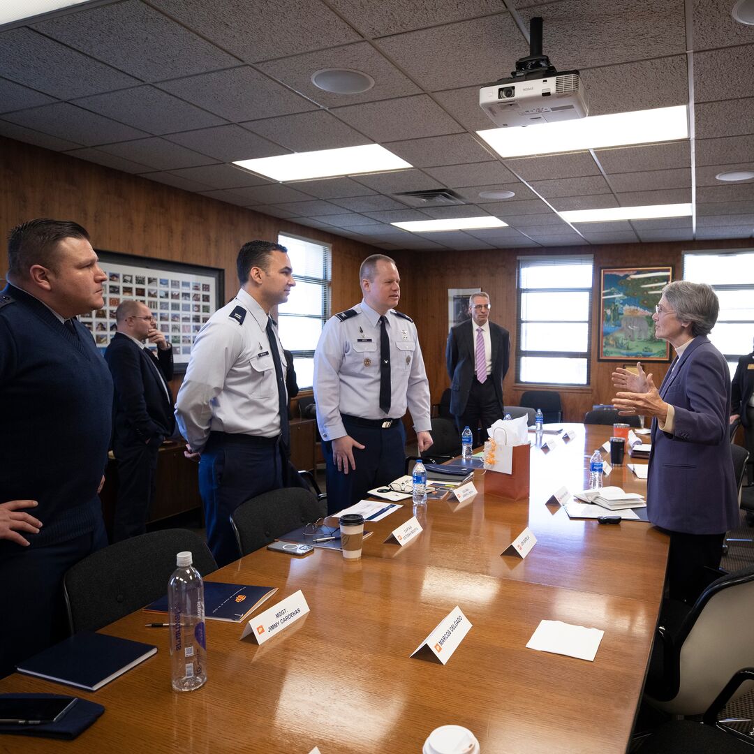 UTEPPresident's tweet photo. The sky is NOT the limit for our students! It was great to meet with @SpaceForceDoD and @TheBorderplex to find out how we can do more together. https://t.co/SpL2xmsDOu