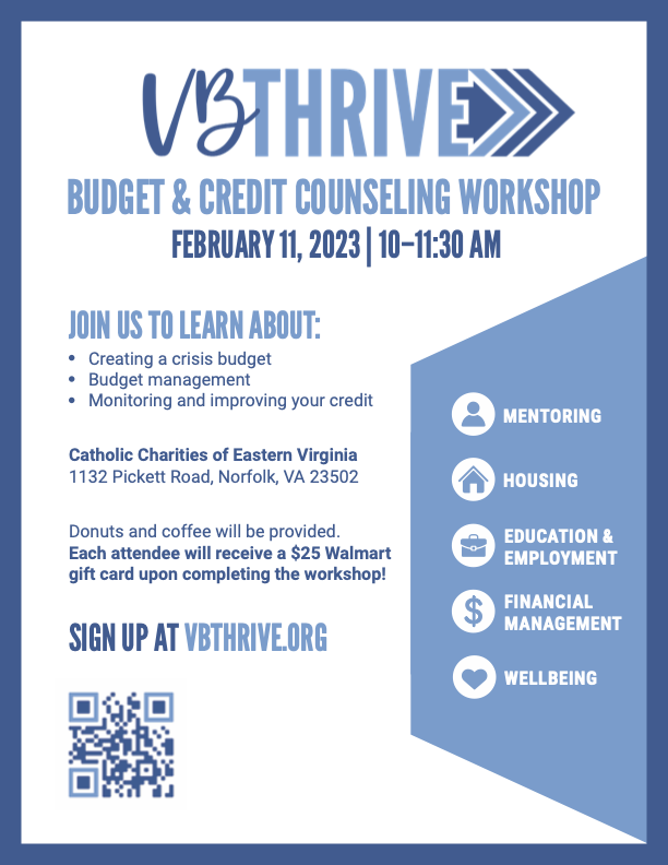 unitedwayshr's tweet photo. Are you interested in learning more about budget management? VBThrive is offering a Budget &amp; Credit Counseling workshop on February 11. 
➡️ Sign up today at https://t.co/M9x75t4phA https://t.co/lHmx8uv2gl
