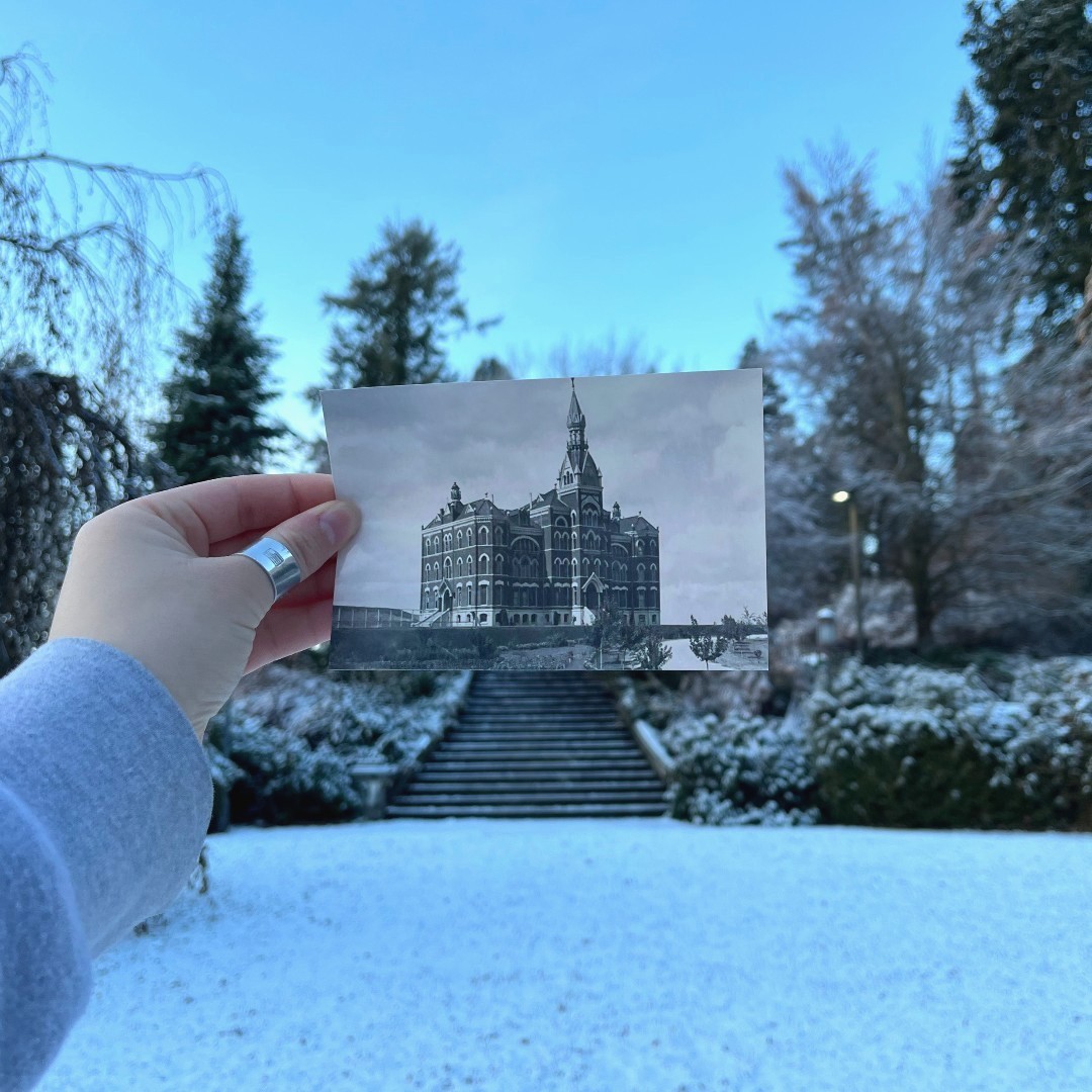 uidaho's tweet photo. 134 years and still leading. Happy Founding Day #uidaho

📸 Original U of I Administration Building (1891-1906) &amp; Memorial Steps (assembled from the original Administration steps in 1932) https://t.co/2i2IN4DMRq