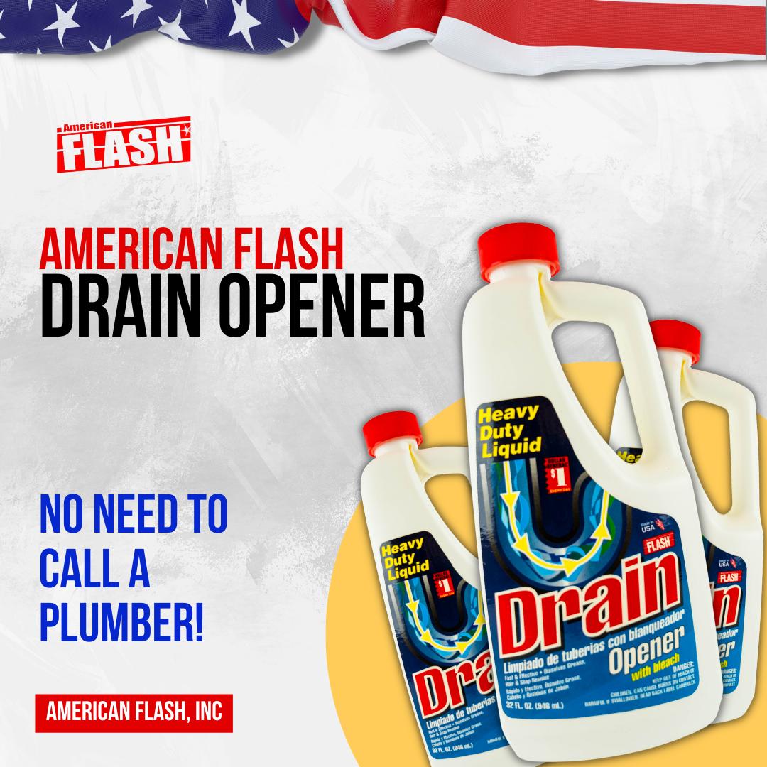 american_flash's tweet photo. Don't break the bank on plumbing bills! With American Flash Drain Opener, be your own handy person and easily tackle clogged drains.

🌐 https://t.co/POLDwwHqd5

#AmericanFlash #homesupplies #home #DrainOpener #cleaner #worldwide #householditems #cleaningsupplies https://t.co/HYVUhziBxI