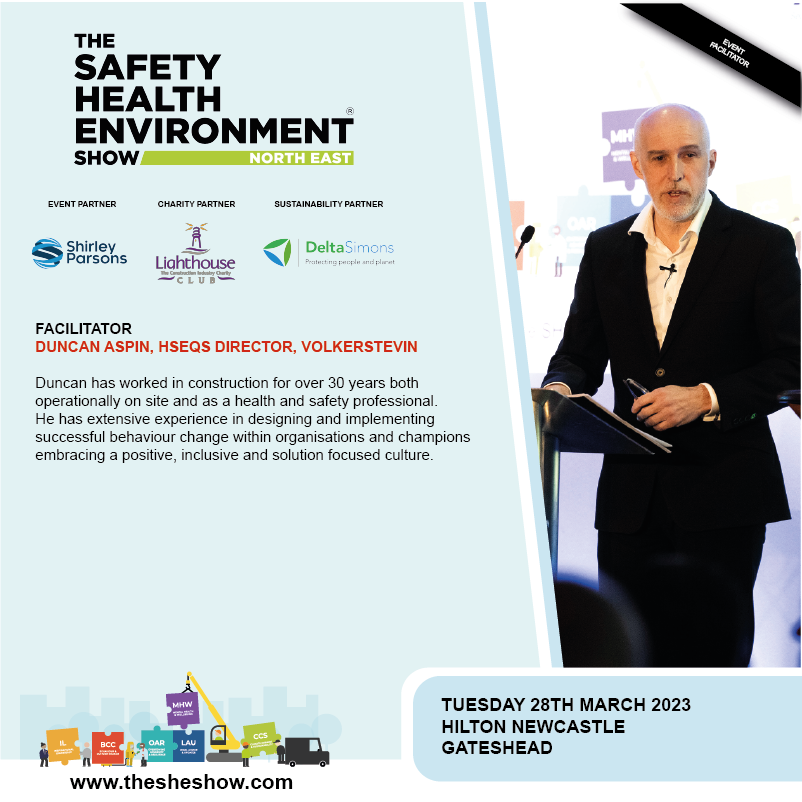 The SHE Show (@thesheshow1) on Twitter photo We are delighted to announce that Duncan Aspin, HSEQS Director, <a href="/VolkerStevinUK/">VolkerStevin</a> will be facilitating The SHE Show North East 2023!
🗓 Tuesday 28th March 2023
📍 Hilton Newcastle Gateshead
#TheSHEshow #TheSHEshowNE #Safety #Health #Environment #Conference #Exhibition We are delighted to announce that Duncan Aspin, HSEQS Director, <a href="/VolkerStevinUK/">VolkerStevin</a> will be facilitating The SHE Show North East 2023!
🗓 Tuesday 28th March 2023
📍 Hilton Newcastle Gateshead
#TheSHEshow #TheSHEshowNE #Safety #Health #Environment #Conference #Exhibition
