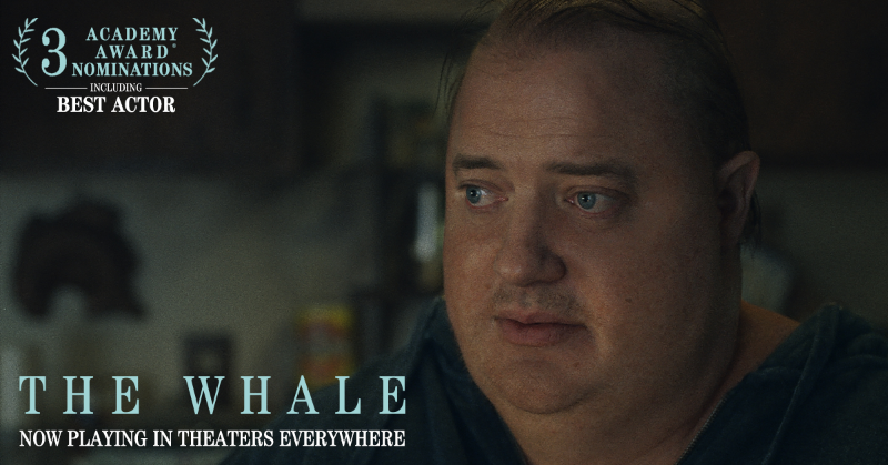 TheWhaleMov's tweet photo. “Brendan Fraser in #TheWhale is one of the most powerful performances of the year.” Now an Academy Award nominee for Best Actor!

Now Playing In Theaters Everywhere