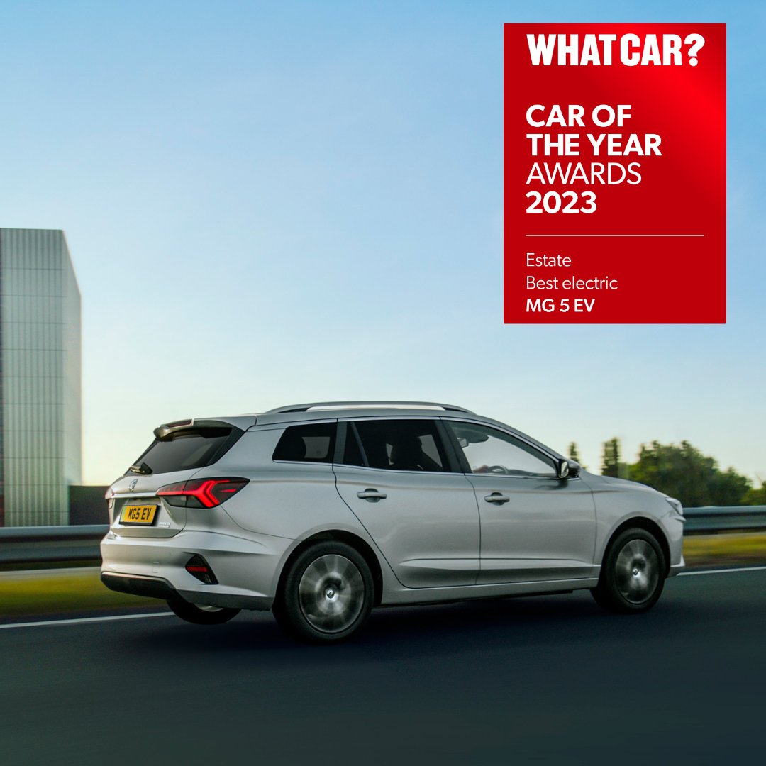Even more awards for MG! 🙌 🎉 This time from @whatcar! 🚗

🏆 Best Small Electric Car - MG4 EV
🏆 Estate Best Electric - MG5 EV
🏆 Electric SUV Best Value - MG ZS EV

Learn more about our fleet ➡️ bit.ly/3AGHxAW

#MGMotor #WhatCarAwards #COTY #Whatcarawards2023