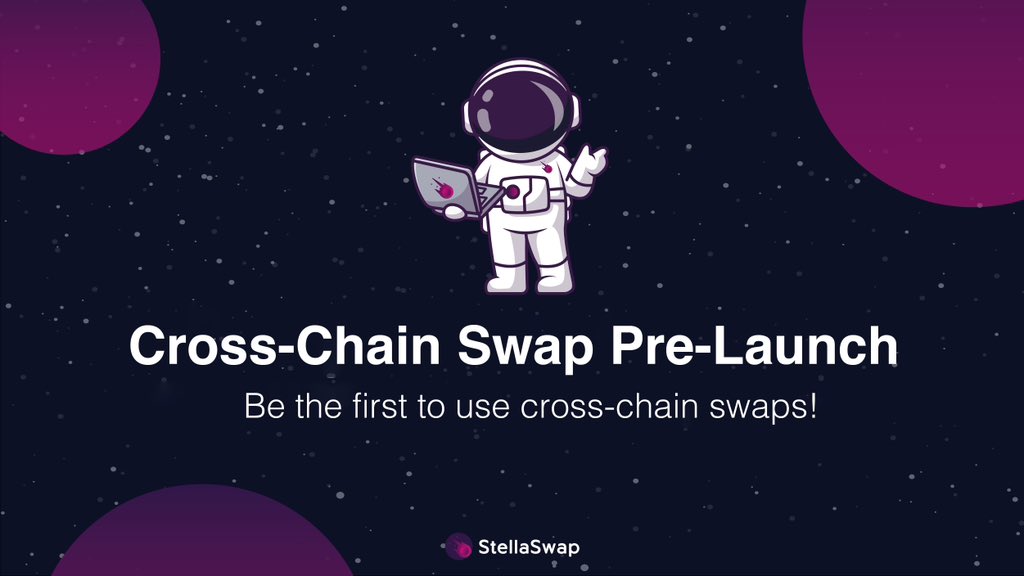 Crosschain swap is coming to <a href="/MoonbeamNetwork/">Moonbeam Network</a> this week! 💥🎉

Be the first to use #crosschain swaps, as we’ll have a pre-launch for whitelisted users! You’ll be able to swap across the major L1 into <a href="/MoonbeamNetwork/">Moonbeam Network</a> with 1-click 🔥

Whitelist: stellaswap.typeform.com/to/X37x48hd

LFG! 🫡🎊