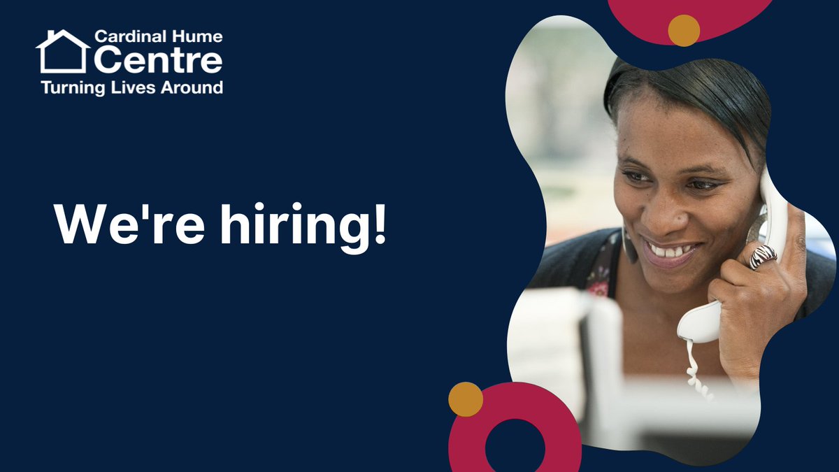 CardinalHumeCHC's tweet photo. We are recruiting for two trainee assessment workers, to join us for a year making sure that clients access the right service, as well as giving direct advice to them and our volunteers.

Closing date: 06/02/2023
First interviews: 13/02/2023

https://t.co/m6Bm2cxouL #charityjobs https://t.co/PS2RR7EXmi