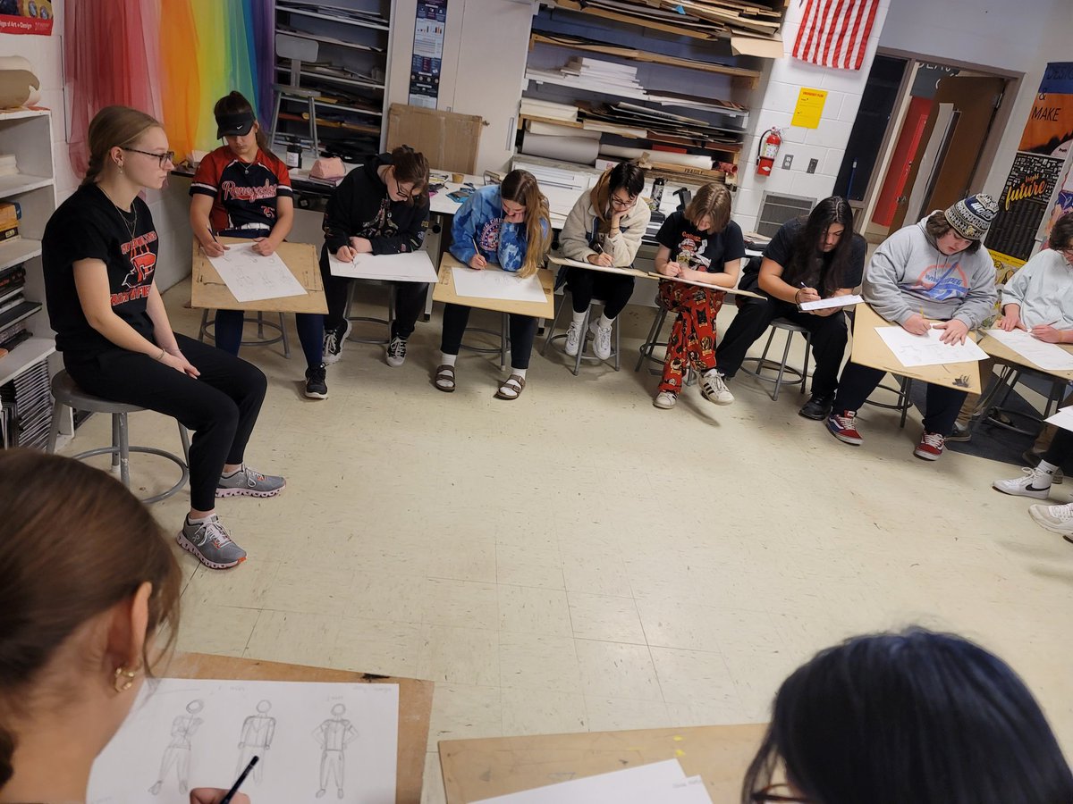 Thank you Lauren, Jourdan and Victoria for being our drawing models! #CHSartkidsrock <a href="/CHS_LeadsTheWay/">Clinton High School</a>