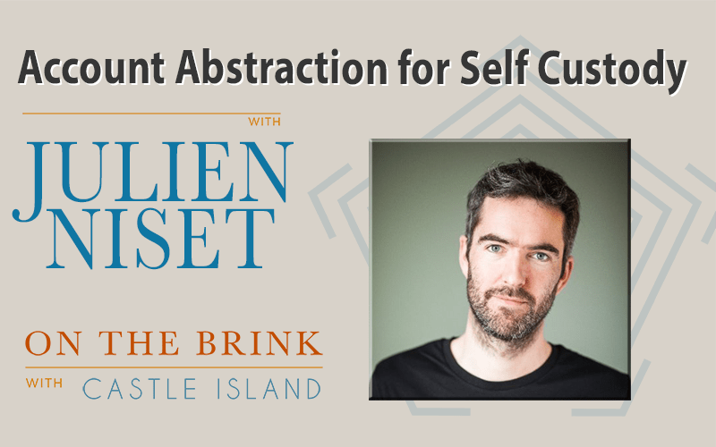 RunnymedeCap's tweet image. Julien Niset (Argent) on Improving Self Custody with Account Abstraction (EP.393) dlvr.it/ShgTMl | @nic__carter @MattWalshInBos @CastleIslandVC @jniset Co-founder @argentHQ #Argent #SmartContractWallet #Ethereum #L1s #L2s #MPC #Capabilities #OnTheBrinkwithCastleIsland