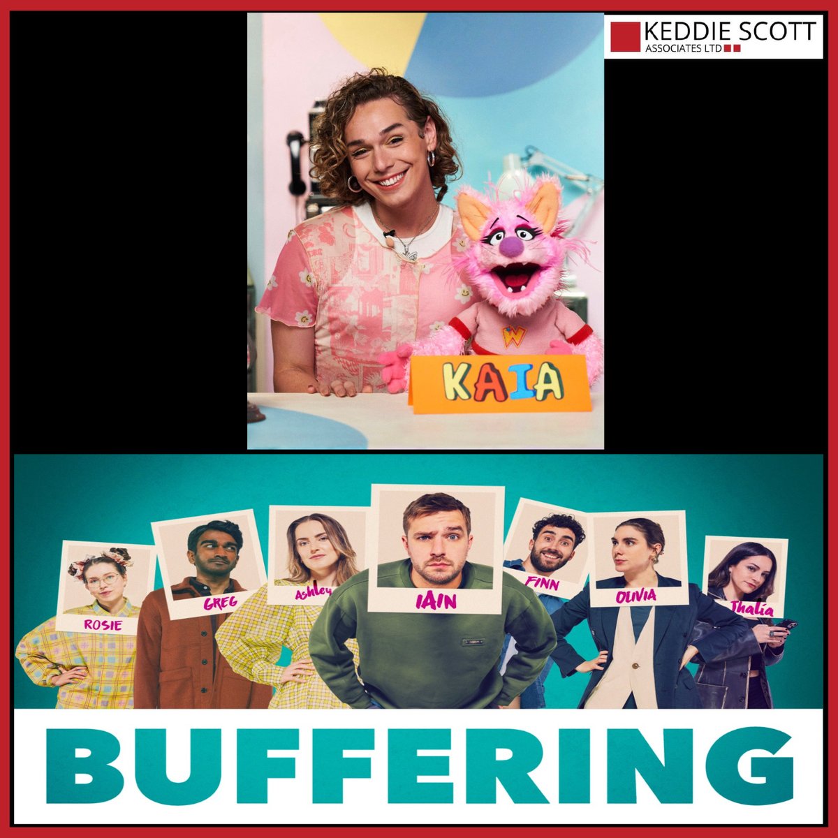 keddiescott's tweet photo. So proud that our very own @iz_hesketh will be making their screen debut in #Buffering S2 from this evening. All episodes available on @ITVX soon after Ep 1 airs. #castby @castingpictures #superclients https://t.co/FoZeIXsEQb