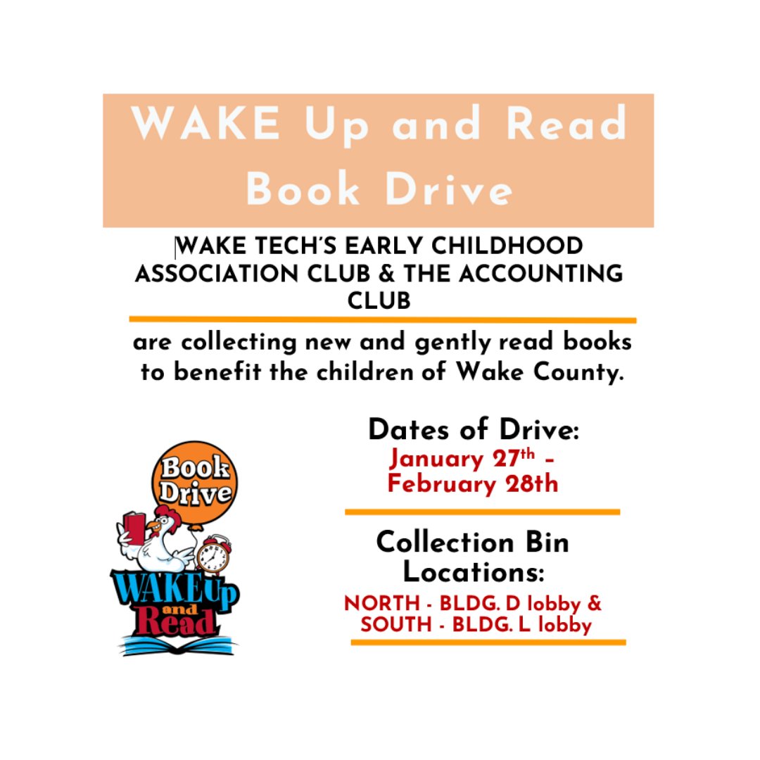 WakeTechSGA's tweet photo. Donate a book today! Help support literacy! https://t.co/0OefU4tIEE
