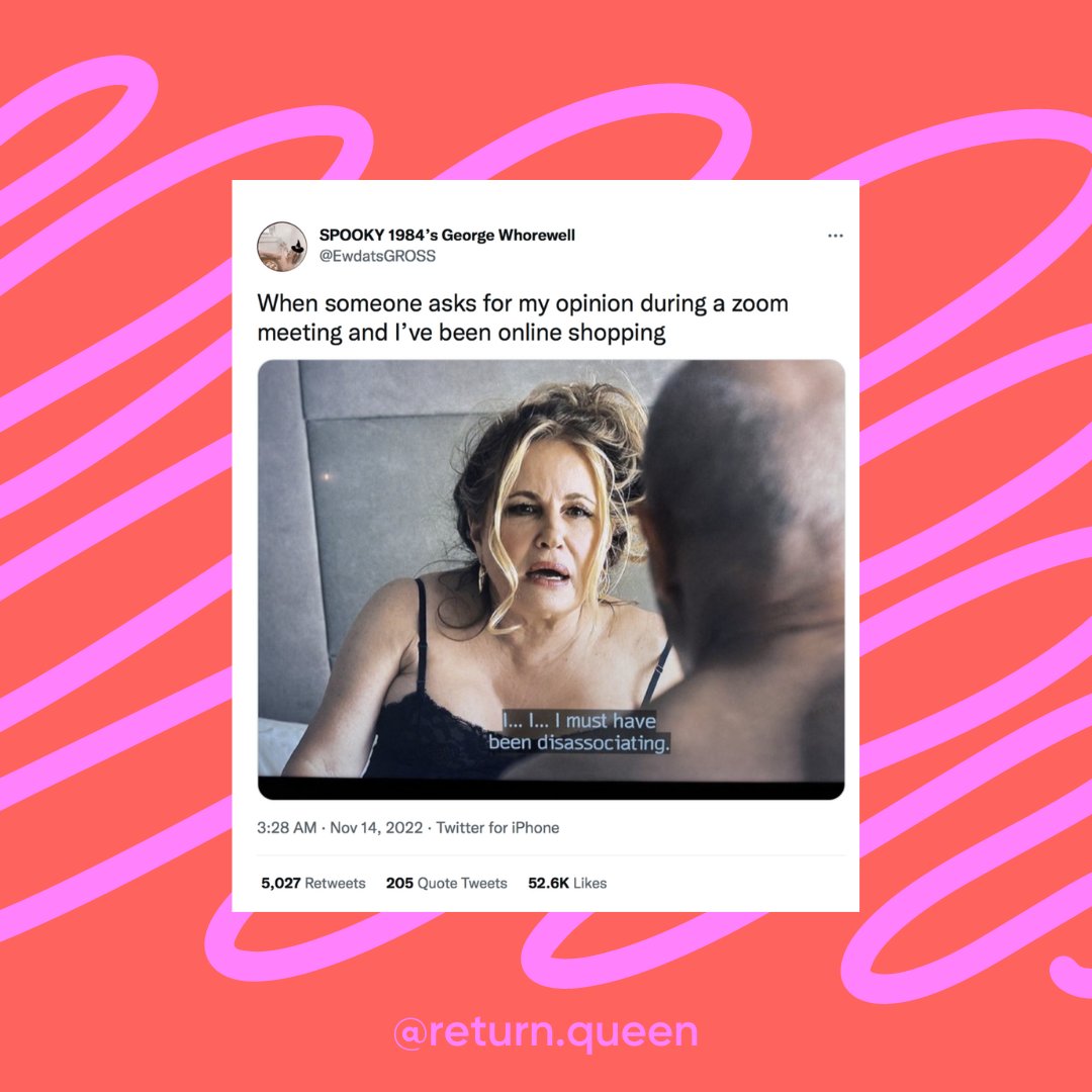 returnqueen_'s tweet photo. We've got priorities, people. And #1 is *always* shopping 💜

#returnqueen #funnymemes #zoomhumor #zoommeetings #relatablememes #onlineshopping #shoppinghumor https://t.co/4HC0VwgmKP
