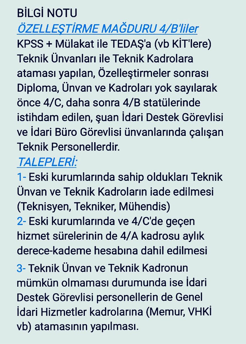 MuratAsaay's tweet photo. #MağduriyetimizBitmedi @_aliyalcin_ @TurkBuroSenGM @TurkesGuney @ayhancivi @adematacan25  @baskantumer 
Sayın Başkanım. 
4CB sonrası -
Unvanı Belirsiz #4A Kadrosu.
Sesimizi duyan var mıııı ! https://t.co/KlatE836Fh