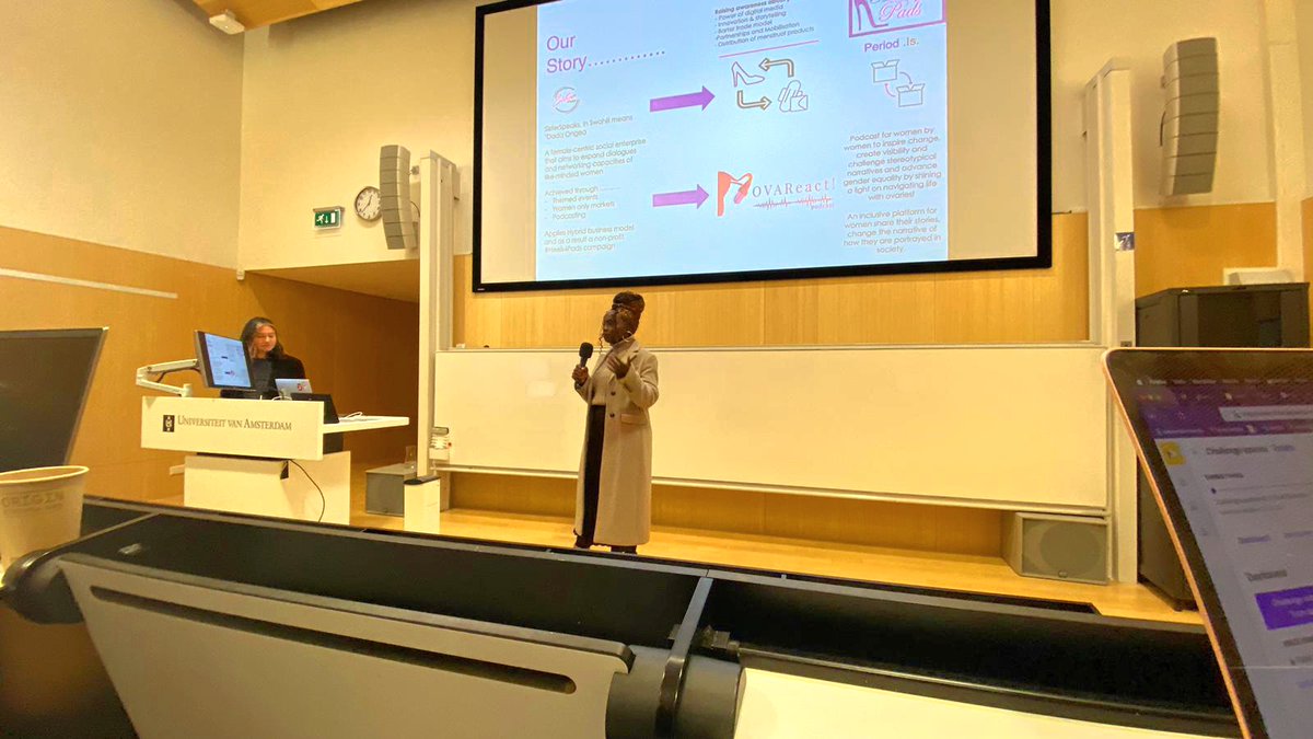 muhoya_monicah's tweet photo. JANUARY 23.
..... what a way to start off the year.
Had the privilege of sharing my social entrepreneurship in practice case study at the university of Amsterdam Business school.
@sisterspeaks254
#Heels4pads #OVAReact podcast. https://t.co/U3A3Md93Wq