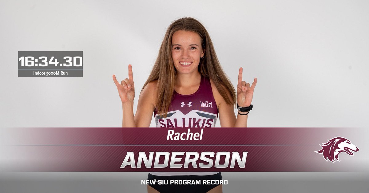 SIU_TrackXC's tweet photo. 🚨𝑹𝑬𝑪𝑶𝑹𝑫 𝑩𝑹𝑬𝑨𝑲𝑬𝑹🚨

This weekend at the Indians Relays 𝑹𝒂𝒄𝒉𝒆𝒍 𝑨𝒏𝒅𝒆𝒓𝒔𝒐𝒏 set a new SIU Program Record in the Indoor 5000M Run! 

Way to go @r_anderson_13 ❕ https://t.co/jDqZYcjdE0