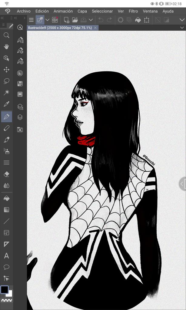 bonzibi's tweet photo. Cindy Moon 🕷️
.
.
.
#digitaldrawing #clipstudiopaint #digitalartist #dibujodigital #matepad11 #painttoolsai #fanart #silk #silkfanart #cindymoon https://t.co/Cccdg3KChW