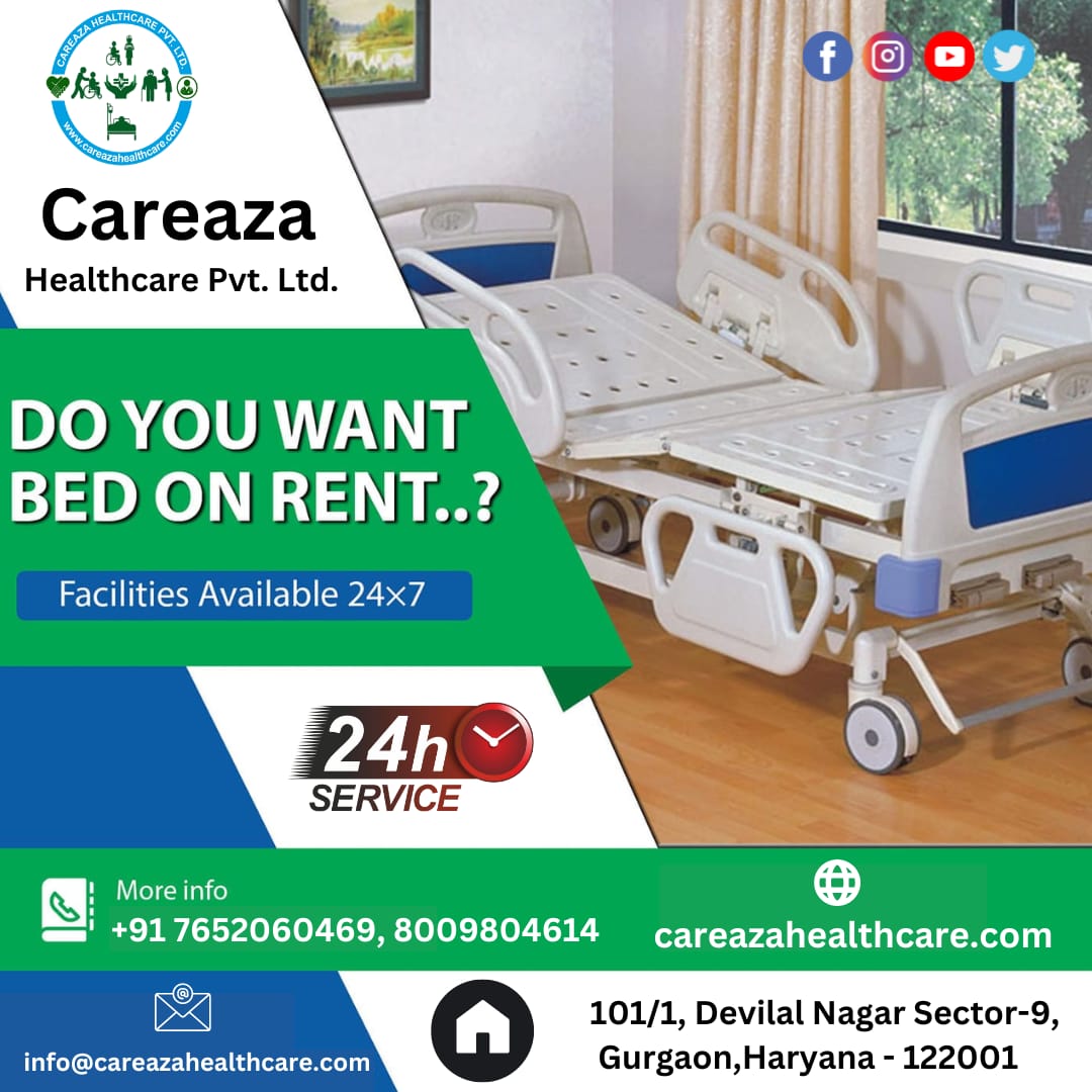 Looking for the best and hygienic hospital beds for rental  in Gurgaon?
Rent Best Health Equipment To Heal Loved Ones At Home. World Class Medical Equipment Care Delivered At Home.

#HospitalBed, #HospitalBedOnRent, #HospitalBedNearMe,  #PatientCare, #CareazaHealthcare