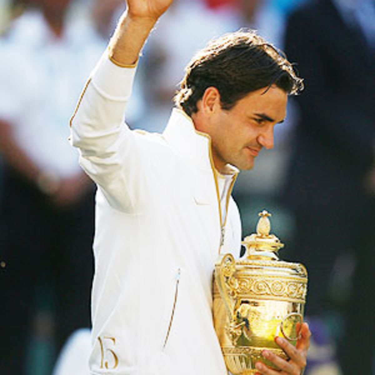 uJustGotAced's tweet photo. So Djokovic is a bad guy for wearing a 22 jacket.  But apparently it was ok when Federer wore a 15 jacket, Nadal wore a 21 t shirt and Serena wore 23 shoes. https://t.co/Tt6MC4bVSm