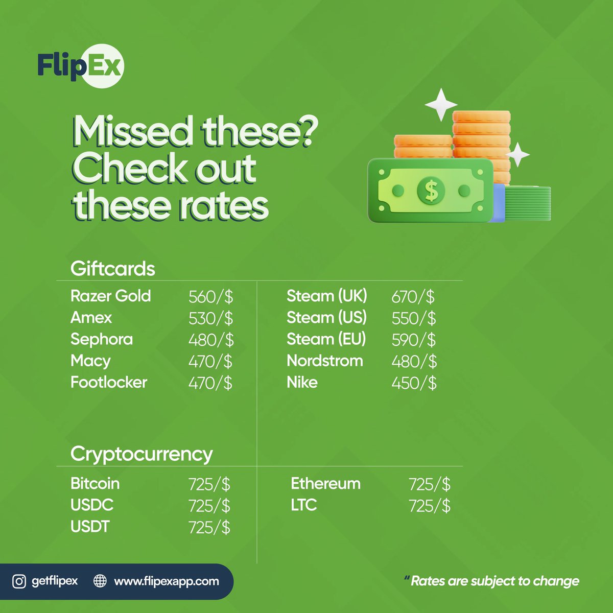 getflipexapp's tweet photo. Itβs been a while but we are posting our rates back to back.
#TheLastOfUsHBO #4Corners #WinwithFlipEx https://t.co/YFn59u7uxK