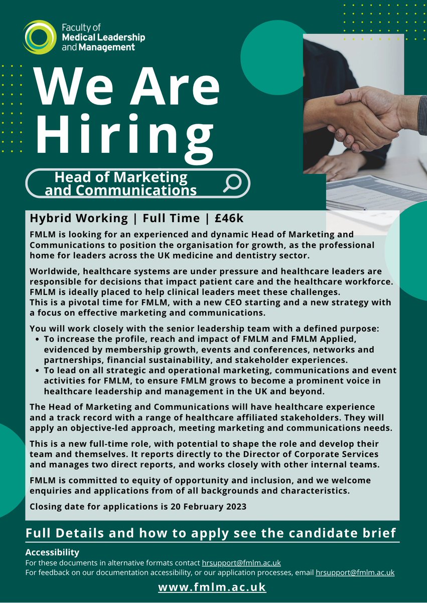 Faculty of Medical Leadership and Management tweet media