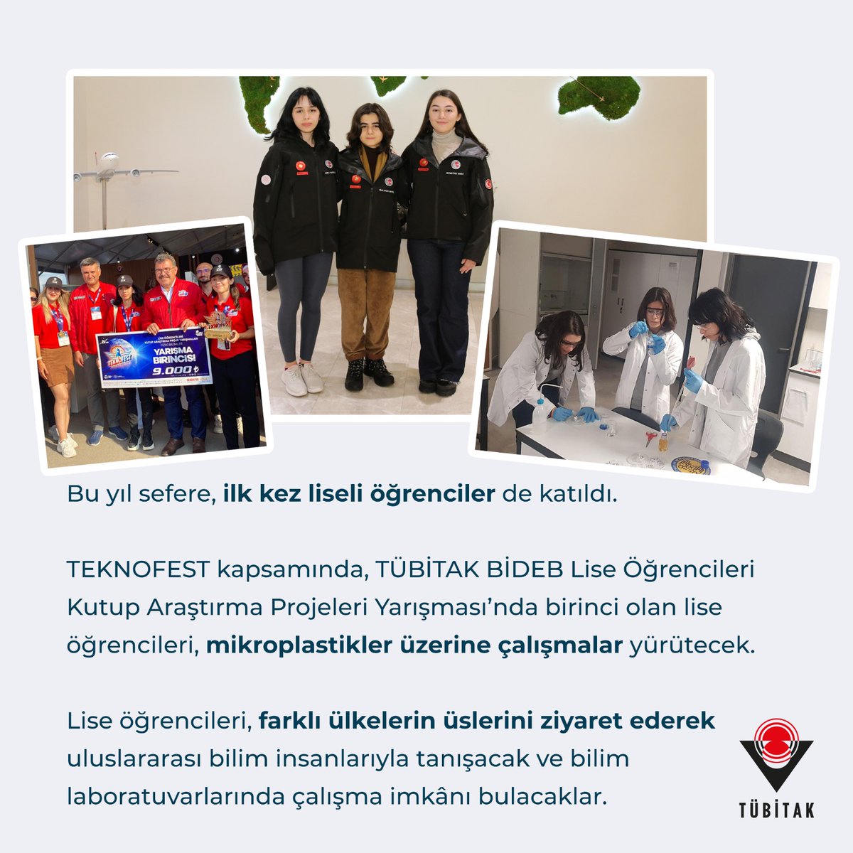 Tubitak's tweet photo. Beyaz Kıta Antarktika'ya 7⃣'nci Sefer! ❄️

Türk bilim insanları, 7’nci Ulusal Antarktika Bilim Seferi kapsamında, dünyanın kara kutusu Antarktika’yı keşfetmek üzere yola çıktılar.🐧🏔️

📍@TUBITAK_MAM KARE

https://t.co/GmzHkVLVIy https://t.co/FUZTlyH2H7