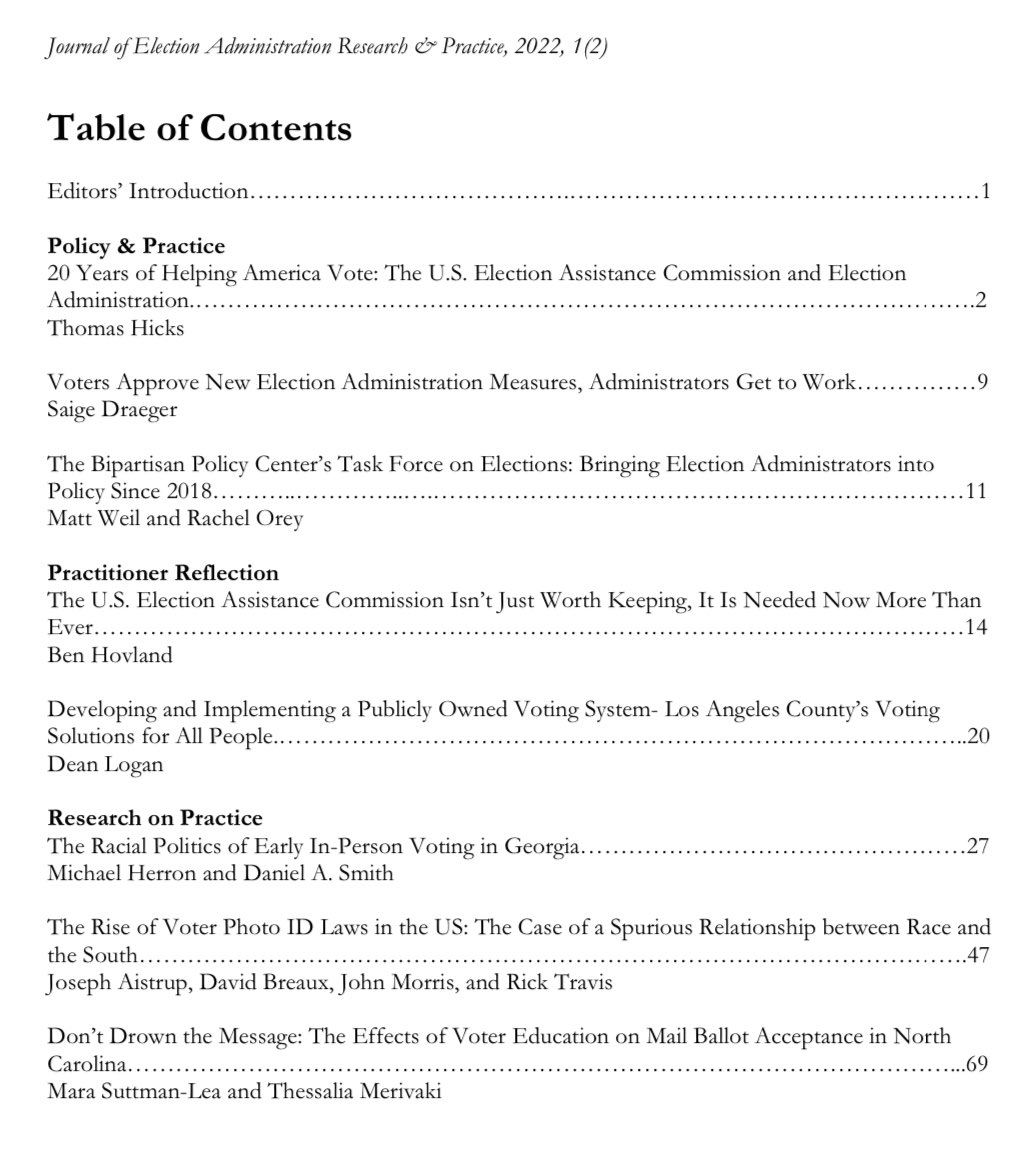 Gooooood morning!! Issue 2 is here!! Be sure to read up on thoughts and observations from some of the leading voices in the elections community here: electioncenter.org/journal-of-ele…