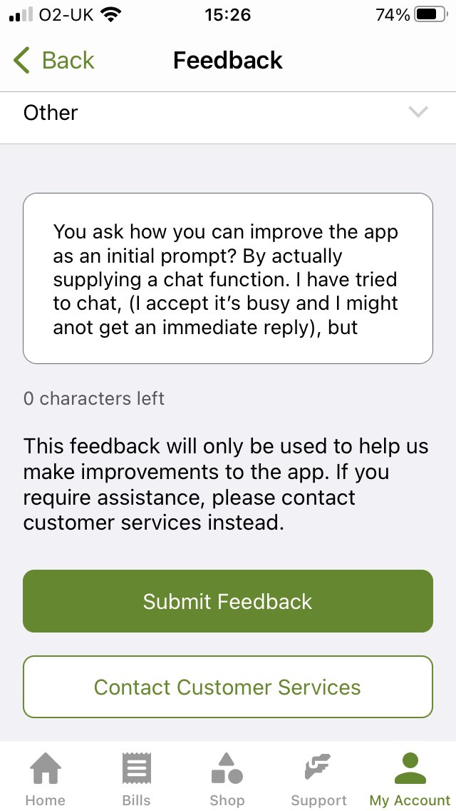 Guybiggs's tweet photo. I need a simple answer from @ScottishPower but contacting an actual is impossible. Never seen such poor customer service. It is literally not possible to contact a person - or even leave feedback! https://t.co/jPVu84VspT